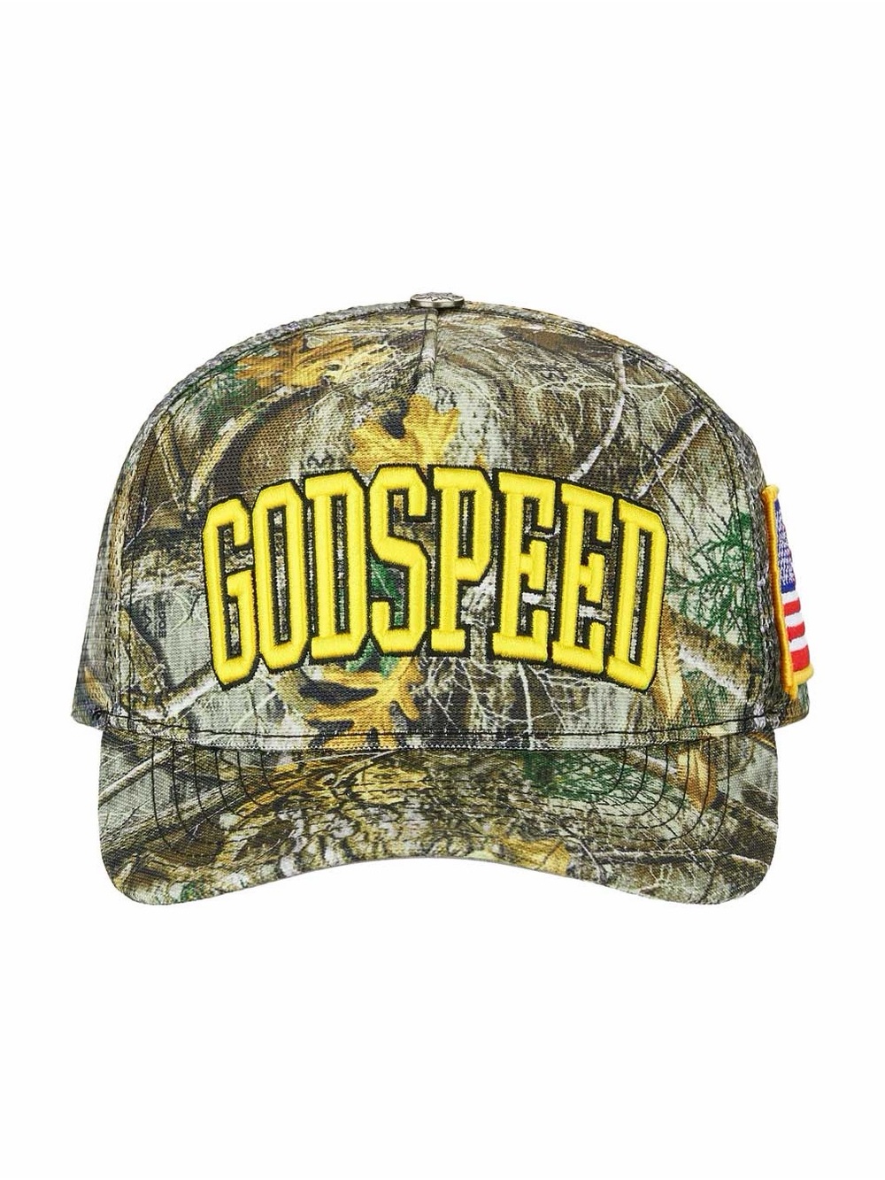 Godspeed Camouflage Embroidered Baseball Cap - Green/Yellow